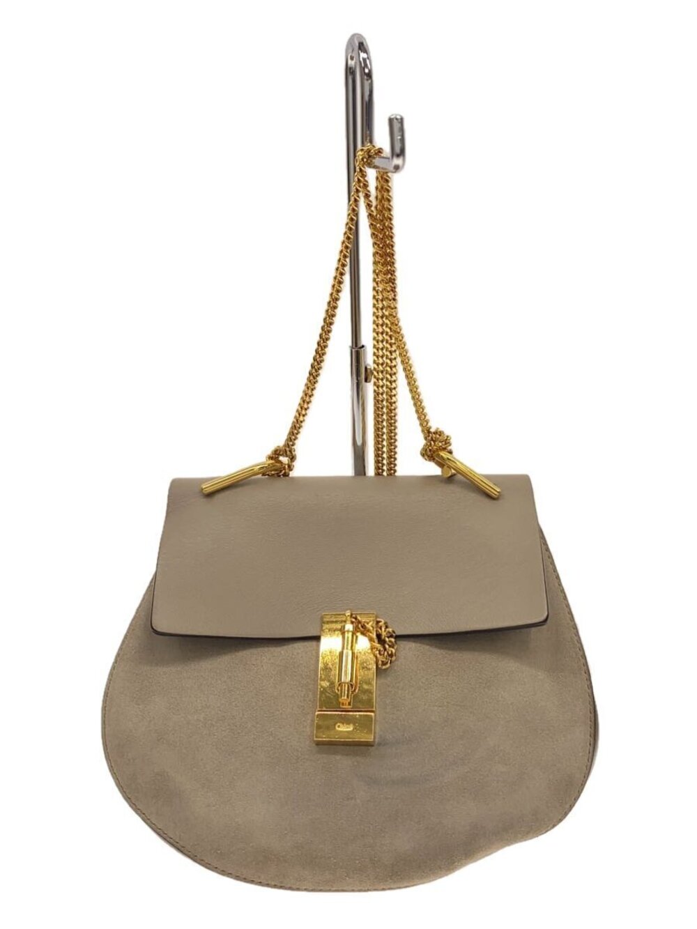 Chloe Drew houlder Bag Leather Beige